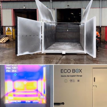 Click Here To Enlarge This Photo Of Asphalt Hot Box for storing Hot asphalt