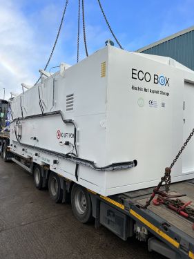 Click Here To Enlarge This Photo Of Asphalt Hot Box for storing Hot asphalt