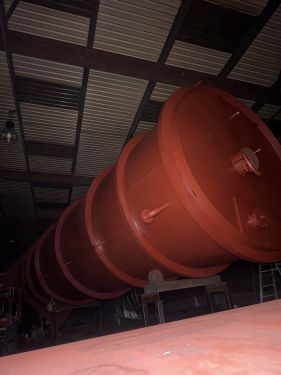 Click Here To Enlarge This Photo Of Hot Bitumen Storage Tanks